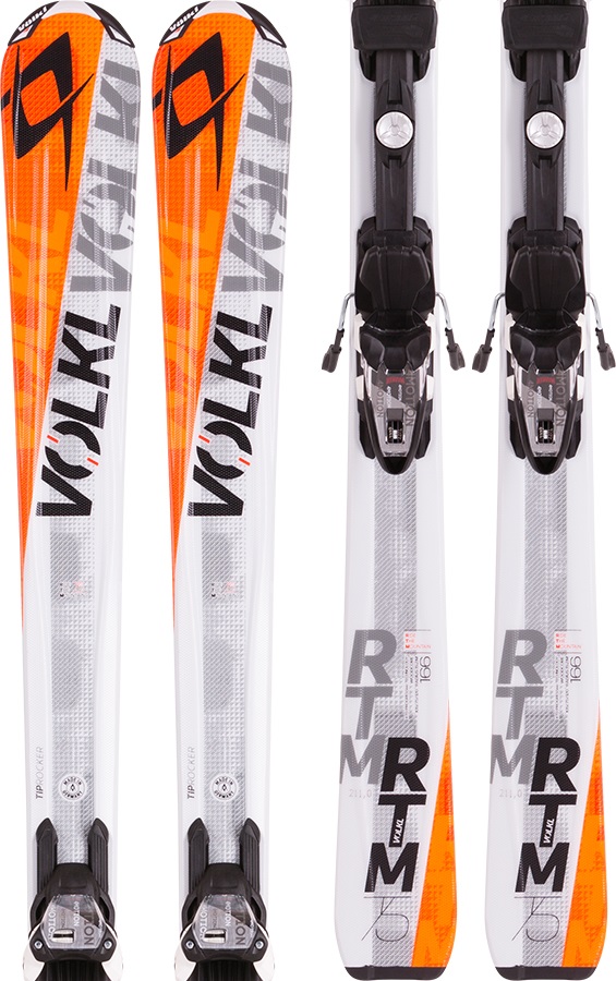 Volkl RTM 75 Skis, 166cm, White/Orange, Marker 4Motion 10.0, 2016